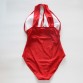 Black Red Sexy Cross Halter women swimwear one piece swimsuit Black red Solid women bathing suits Beach Wear Swim32821669164