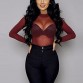 Sexy Women Blouses See Through Transparent Mesh Stand Neck Long Sleeve Sheer Blouse Shirt Ladies Tops Tee Plus Size