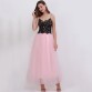 Spring Fashion Womens Lace Princess Fairy Style 4 layers Voile Tulle Skirt Bouffant Puffy Fashion Skirt Long Tutu Skirts