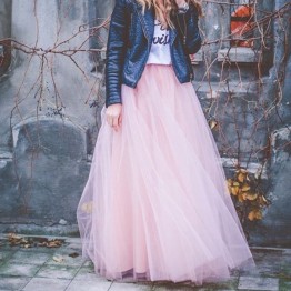 Spring Fashion Womens Lace Princess Fairy Style 4 layers Voile Tulle Skirt Bouffant Puffy Fashion Skirt Long Tutu Skirts