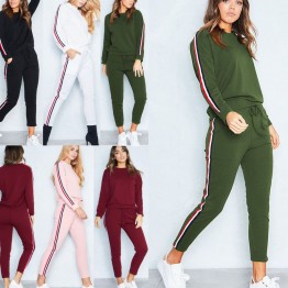 New Women's Tracksuit Casual Costumes For Women Spring Female Sporting Suits Sweatshirt Pant Suit Two Piece Set Sportswear