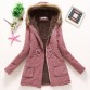 Women winter thicken warm coat female autumn hooded cotton fur plus size basic jacket outerwear slim long ladies chaqueta