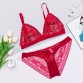 2019 New Arrival wire free bra set hollow out Bralette women underwear set bra and panties  lace intimates lingerie 12005-432814732309