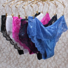 2019 New Sexy Color Underwear Women Charming Lace Low Waist Panties cotton Briefs Lingerie Panties Drop ship M/L/XL big size