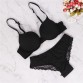 2019 women underwear solid brand bra thong sets sexy plus size lingerie suit lace bra and panties female push up bra set32863404486