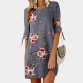 5XL Plus Size Dress Women Summer Sundress Blue Pearl Chiffon Dress Office Work Tie Floral Printed Casual Beach Dresses Vestidos