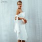 Adyce Celebrity Party Dress Women 2019 New Summer Arrival Casual White One Shoulder Elegant Button Tassels Club Dresses Vestidos32875857793