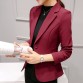 Brand Spring Autumn Slim Fit Women Formal Jackets Office Work Suit Open Front Notched Ladies Solid Black Coat Fashion Coats Tops