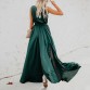 CHICEVER 2019 Spring Summer Women&#39;s Dress V Neck Sleeveless High Waist Bow Lace Up Split Dresses Fashion Clothes New32971215488