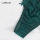 COLROVIE Green Floral Harness Appliques Lace Sexy Lingerie Set Women Intimates 2019 Underwire Femme Underwear Ladies Bra Set32964469870