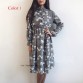 Corduroy High Elastic Waist Vintage Dress A-line Style Women Full Sleeve Flower Plaid Print Dresses Slim Feminino 18 Colors32847084750