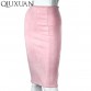 Elegant Women Skirts  Spring Fashion Faux Suede Female High Waist Thicken Stretchy Pencil Skirts Bodycon Knee Length Skirts32820795499