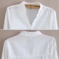 Foxmertor 100 Cotton Shirt White Blouse Spring Autumn Blouses Shirts Women Long Sleeve Casual Tops Solid Pocket Blusas #0632817782568