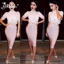 INDRESSME New Sexy Pencil Bodycon Skirt Striped Knee-Length Bandage Skirts Wear To Work Summer Wholesale