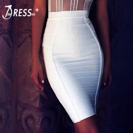 INDRESSME New Sexy Pencil Bodycon Skirt Striped Knee-Length Bandage Skirts Wear To Work Summer Wholesale