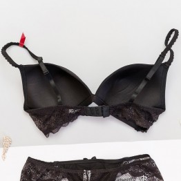 Joy Alice 2019 high-end brand wire free lingerie lace bra set women fashion underwear set push up lade bra and panties set