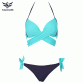NAKIAEOI Sexy Bikini Women Swimsuit Push Up Swimwear Criss Cross Bandage Halter Bikini Set Beach Bathing Suit Swim Wear XXL