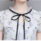 New Floral Chiffon Blouses Women Summer Tops And Shirts Bow Sweet Blouse Female Short Sleeve Clothing Feminina 0009 3032826829390