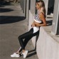 New 2PCS Strips Piecing Yoga Set  Women's Sport Bra&Pants Suit Sportswear Strap Top Yoga Leggings Fitness Sports Clothing 