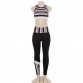 New 2PCS Strips Piecing Yoga Set  Women&#39;s Sport Bra&Pants Suit Sportswear Strap Top Yoga Leggings Fitness Sports Clothing32919424314