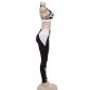 New 2PCS Strips Piecing Yoga Set  Women&#39;s Sport Bra&Pants Suit Sportswear Strap Top Yoga Leggings Fitness Sports Clothing32919424314