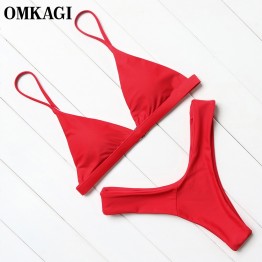 OMKAGI Brand Swimwear Women Swimsuit Sexy Push Up Micro Bikinis Set Swimming Bathing Suit Beachwear Summer Brazilian Bikini 2019
