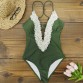 One Piece Swimsuit Sexy Swimwear Women Bathing Suit Swim Vintage Summer Beach Wear Print Bandage Monokini Swimsuit