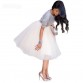 Puffy New Arrival 5 Layer Fashion Women Tulle Skirt Tutu Wedding Bridal Bridesmaid Overskirt Petticoat Lolita Saia 