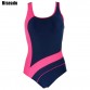 Riseado New 2019 Sport One Piece Swimsuit Competitive Swimwear Women Swimming Suits for Women Patchwork Bathing Suits
