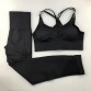 Seamless Yoga Set Women Fitness Clothing Sportswear Woman Gym Leggings Padded Push-up Strappy Sports Bra 2 Pcs Sports Suits