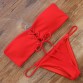 Sexy Strapless Bikini 2019 Push Up Swimsuit Swimwear Women Knot Front Biquini Off Shoulder Bikinis Set Bathing Suit Beachwear