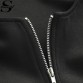 Sheinside Zip Up Box Pleated Peplum Jacket Black Round Neck Ruffle Hem Tiered Layer Elegant Outerwear Women Slim Jacket32841925468