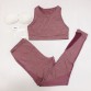 Solid Hollow Out Breathable Yoga Sets Sexy Patchwork Women Sportswear Sleeveless Halter Tight Fitness Sports Suit Yoga Sets E10