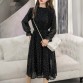 Spring Autumn Lady Long Chiffon Dress 2019 New Korean Fashion Women Long Sleeved Polka Dot Pleated Dresses Black Vintage Clothes32946037484