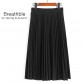 Spring and Autumn New  Fashion Women&#39;s High Waist Pleated Solid Color Half Length Elastic Skirt Promotions Lady Black Pink32791013122