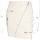 Sweetown White Korean Style Skirts Womens Street Style A Line Skirt Summer High Waist Vogue Steampunk Leather Short Skirt
