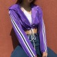 Weekeep Fashion Cropped Long Sleeve Single Breasted Jacket Women Loose Lace Up Casaco Feminino Summer Crop Rash Guards Top 