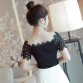 Women Lace Patchwork Blouse Shirt Casual Off Shoulder Top Sexy Short Sleeve White Blouse Ladies Summer Hollow Elegant Blouses32813099377