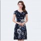 Xl-5xl 2019 Women Print Dresses Long Casual O-neck Cotton Dress Short Sleeves Mid-calf Plus Size Loose Vestidos Clothes32855152086