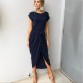 anteef cotton solid plus size sexy slit clothes women casual maxi long Tunic beach summer dress vestidos 2019 dresses32648413751