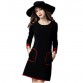 long sleeve black cotton plus size women casual loose mini autumn winter dress vestidos clothes party 2019 dresses32492109022